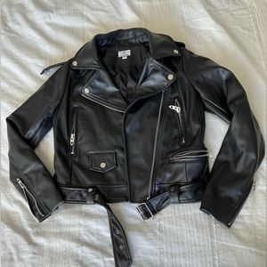 Missguided - Faux Leather Jacket - Black - Size XS - Excellent Condition